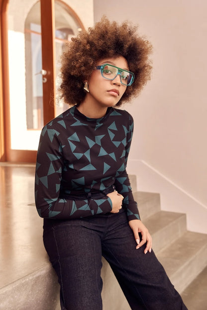 Frock Me Out Tango Mock Neck Top