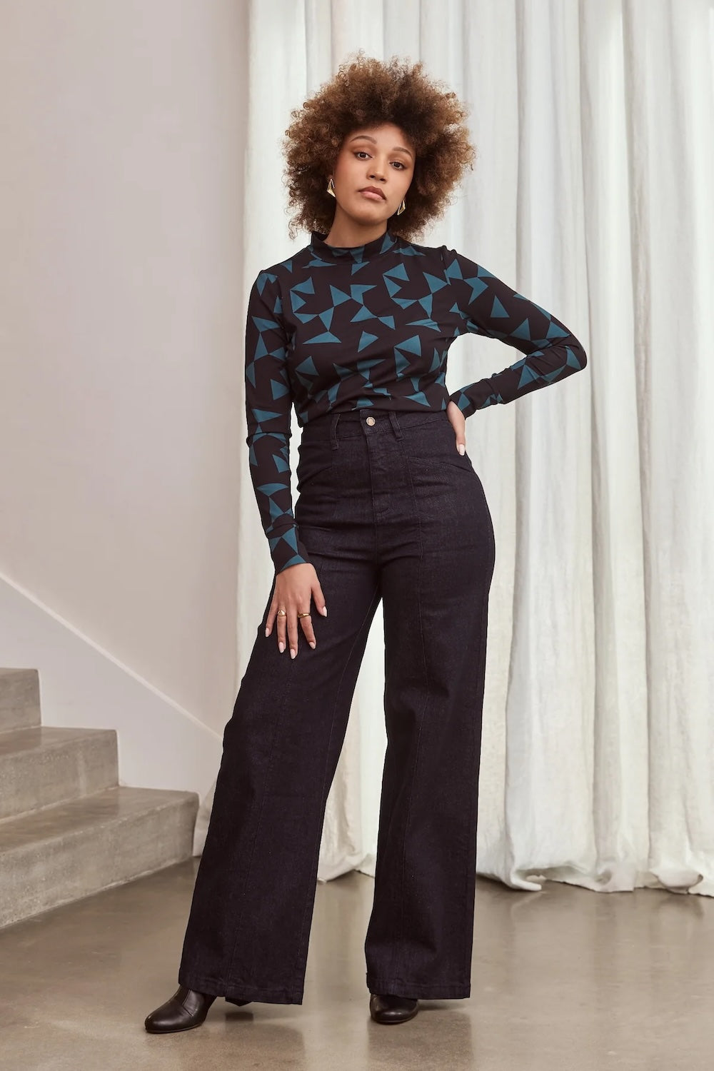 Frock Me Out Tango Mock Neck Top
