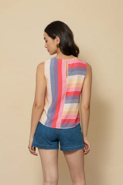 Frock Me Out Miami Stripe Sleeveless Top