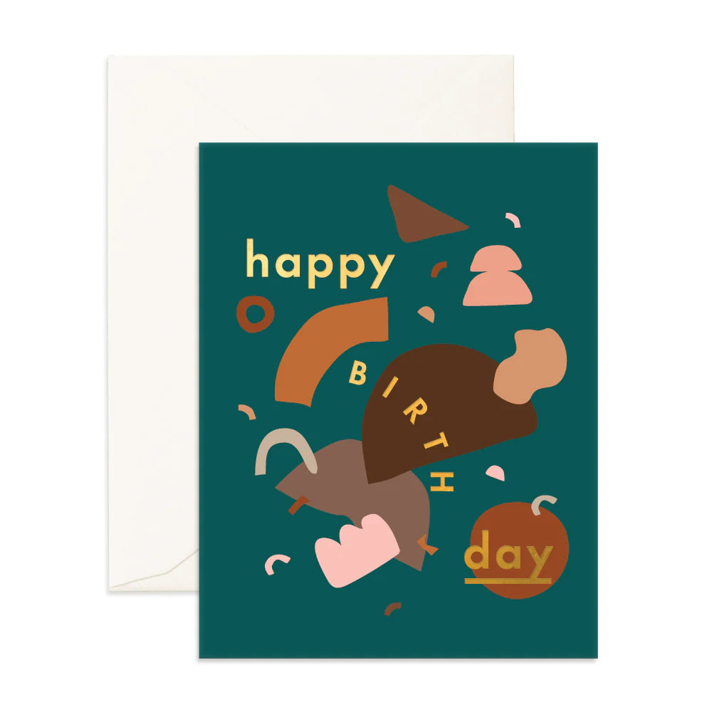 Fox & Fallow Birthday Dancing Shapes Card