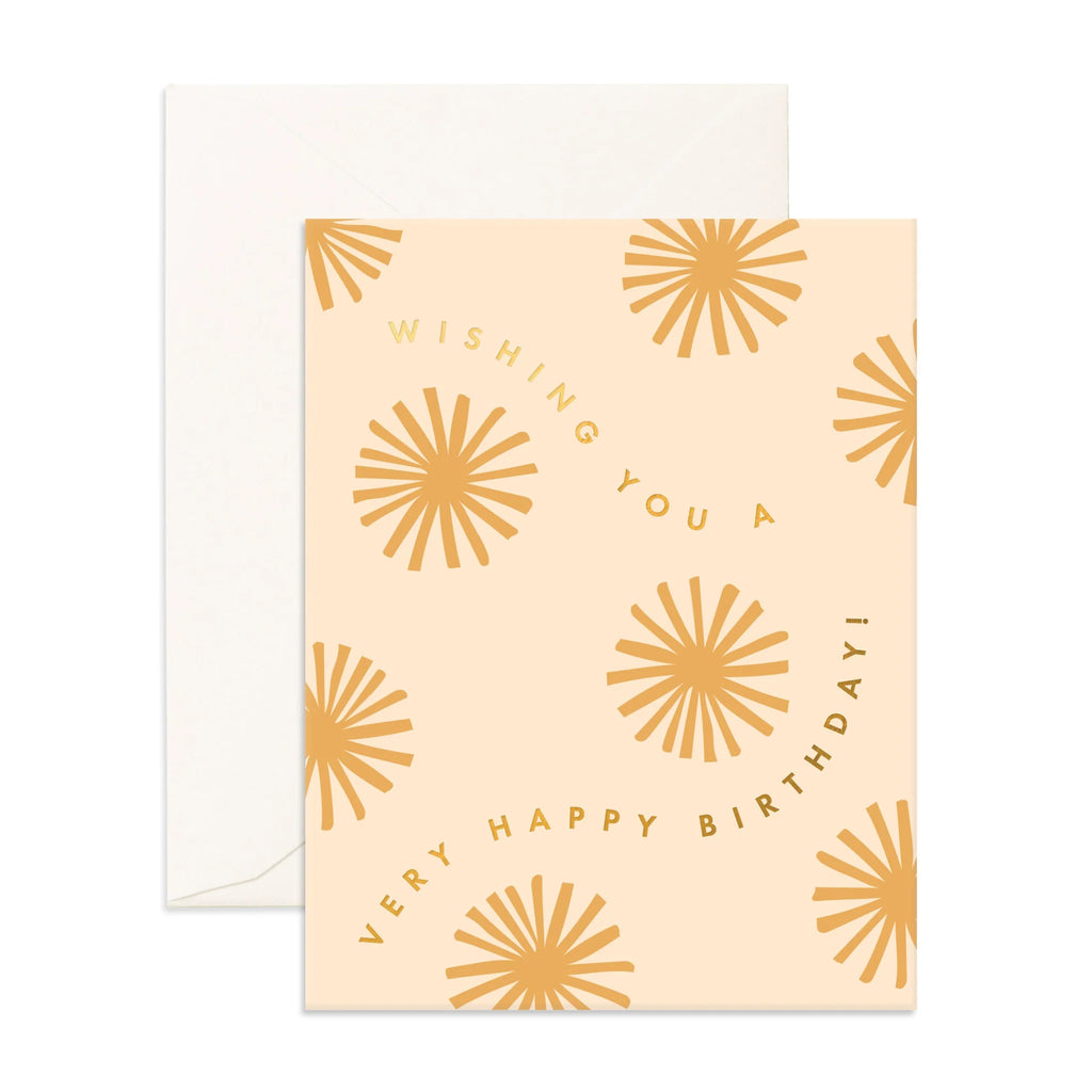 Fox & Fallow Birthday Sunburst Card