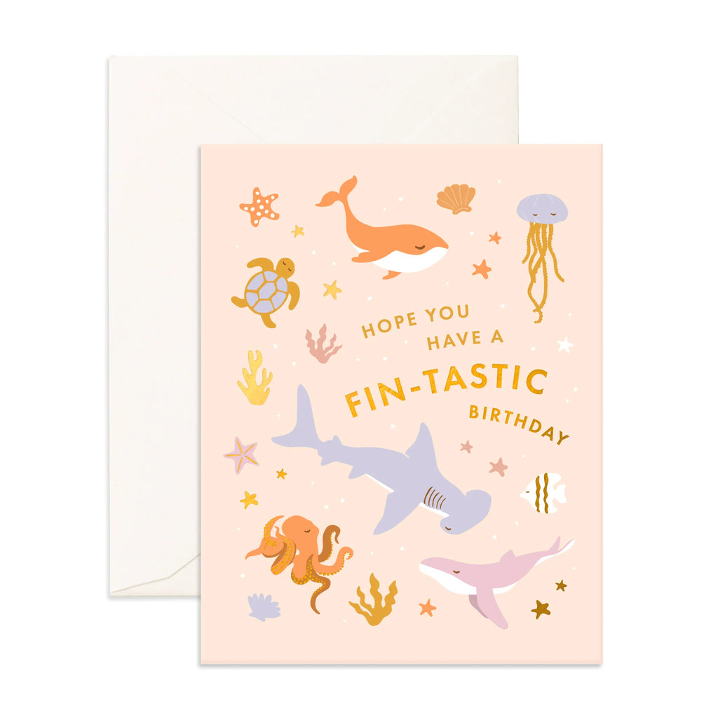 Fox & Fallow Fin-Tastic Birthday Card