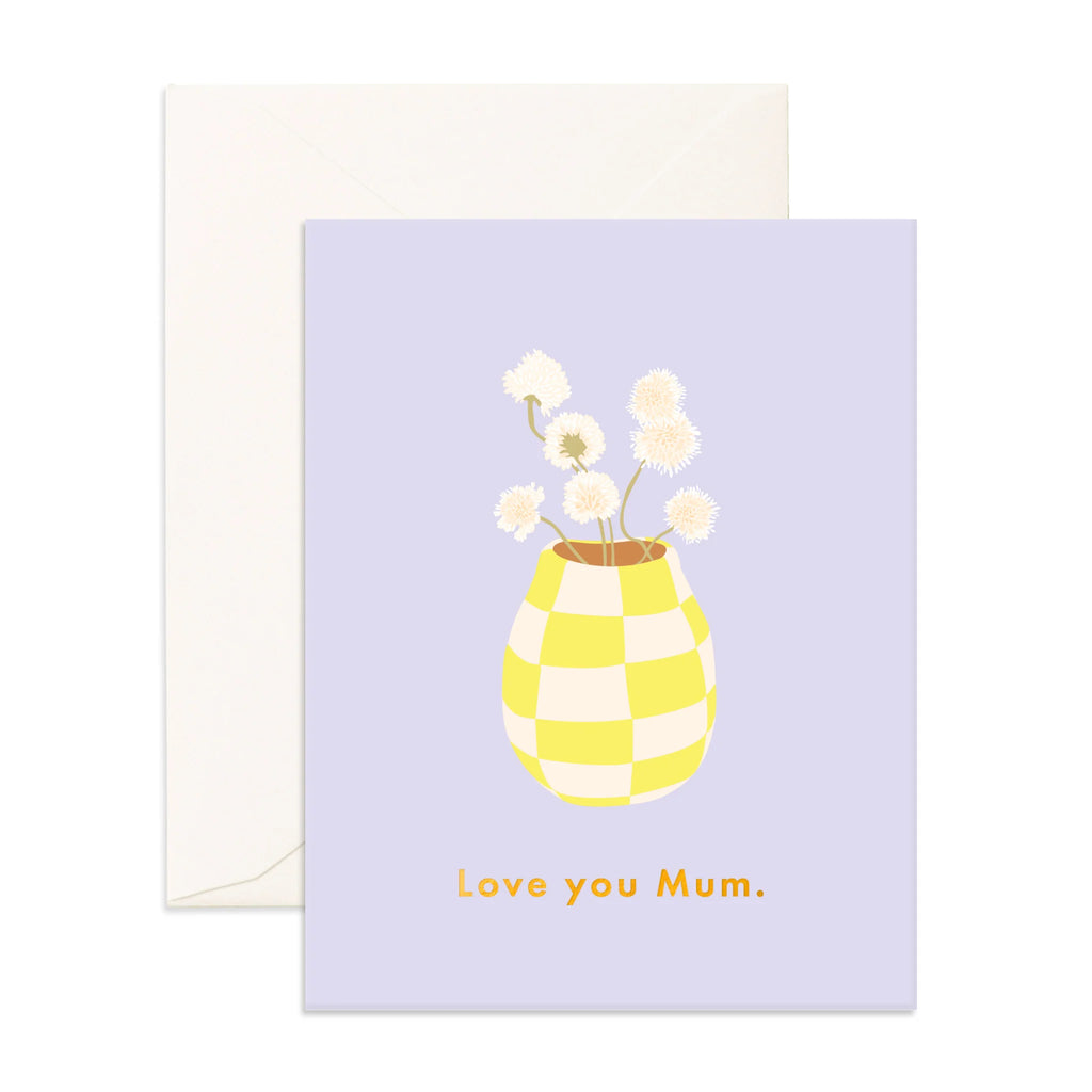 Fox & Fallow Love You Mum Vase Card