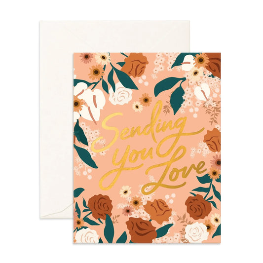 Fox & Fallow Sending You Love Bella Rosa Card