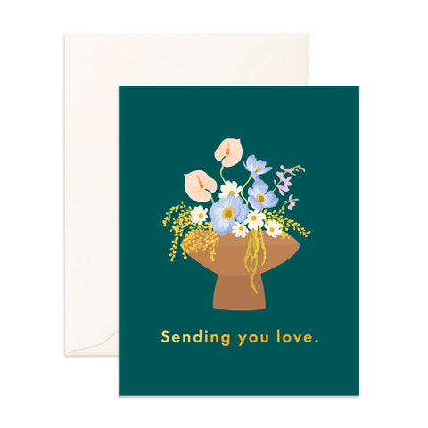 Fox & Fallow Sending You Love Vase Card