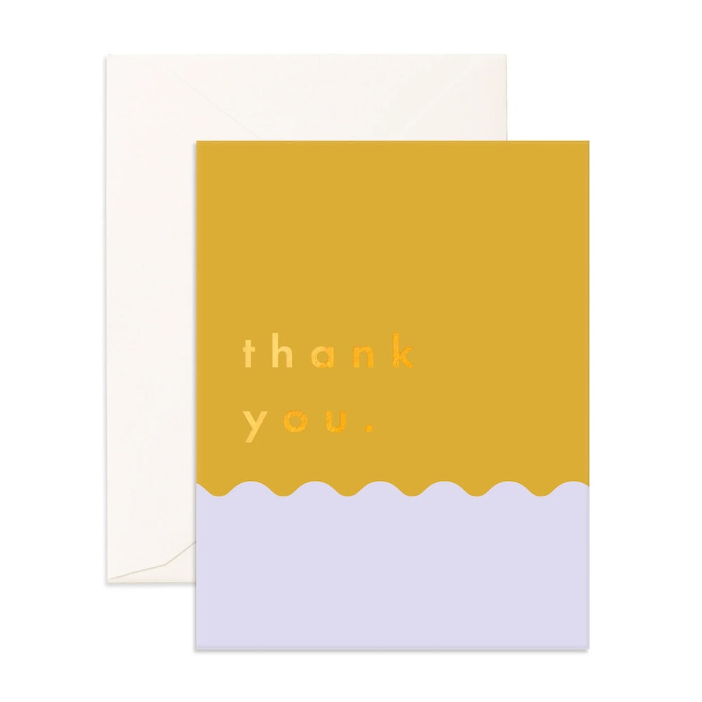 Fox & Fallow Thank You Mustard Ripple Card