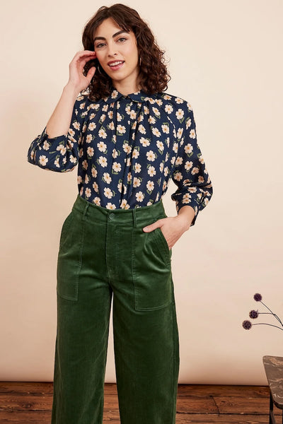 Emily & Fin Gwen Navy Floral Blouse