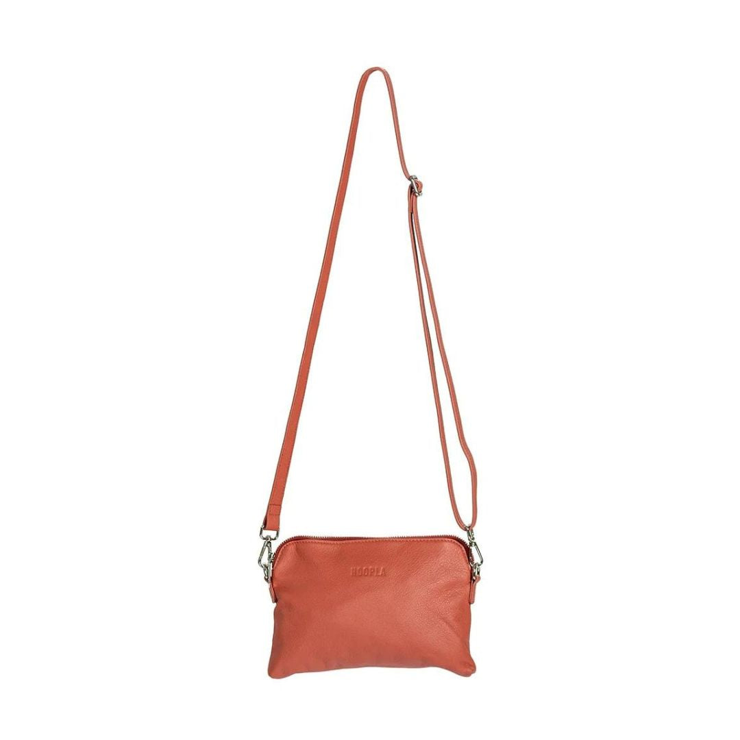 Hoopla Mini Cross Body Slouch Bag in Terracotta