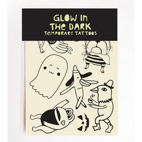 Missy Minzy Glow in the Dark Frog Ghost Temporary Tattoos