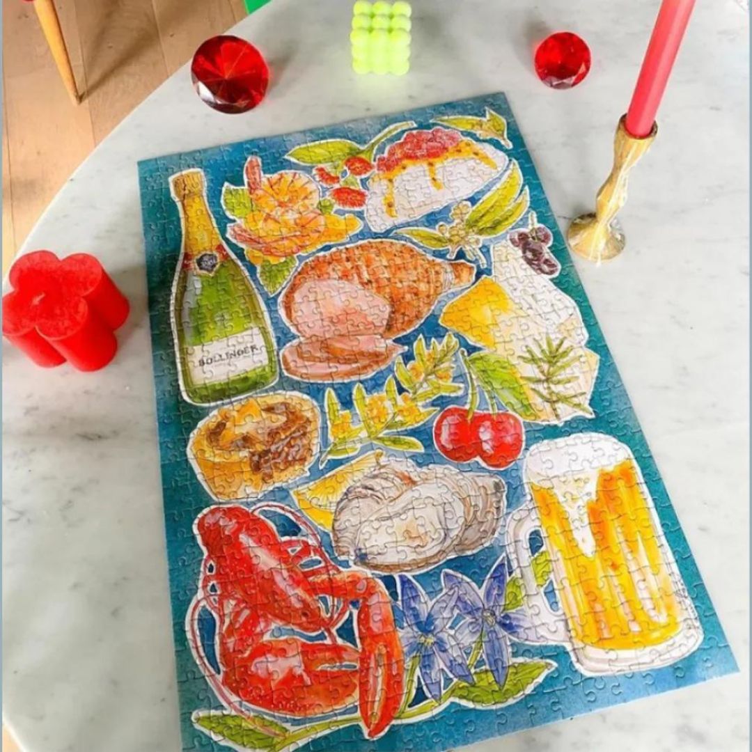 Journey of Something Pavlova and Prawns Jigsaw Puzzle styled completed