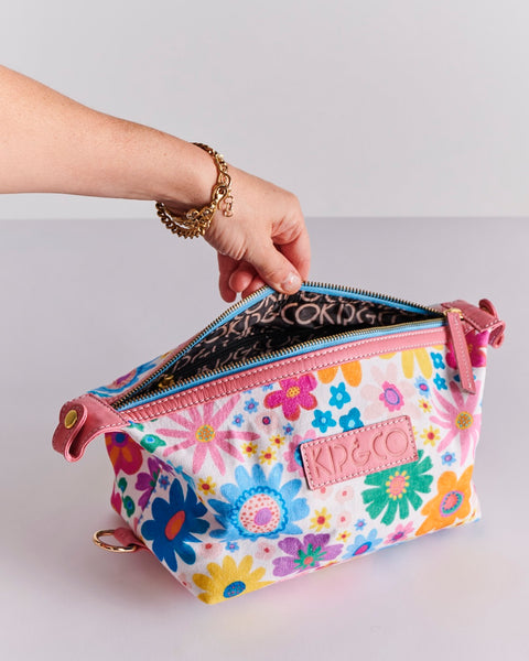 Kip & Co Rainbow Flowers Toiletry Bag