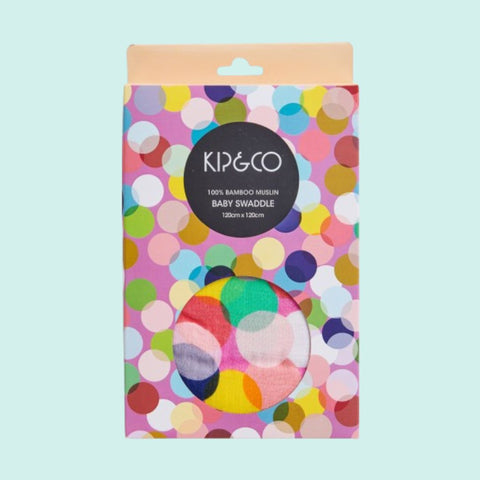 Kip & Co Confetti Fun Bamboo Baby Swaddle