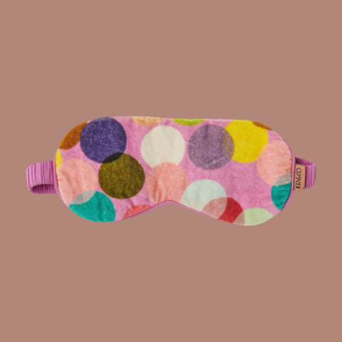 Kip & Co Confetti Pink Velvet Eye Mask