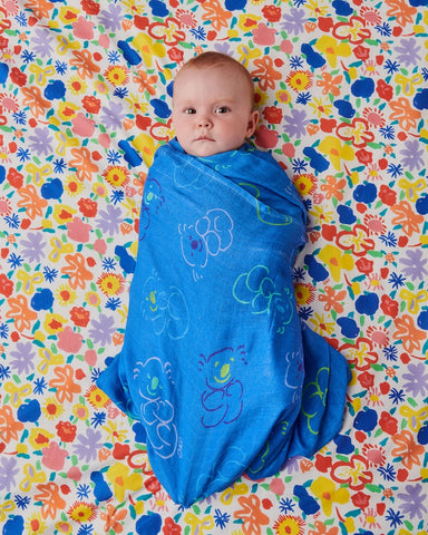 Kip & Co X Ken Done Koala Cuddles Bamboo Baby Swaddle