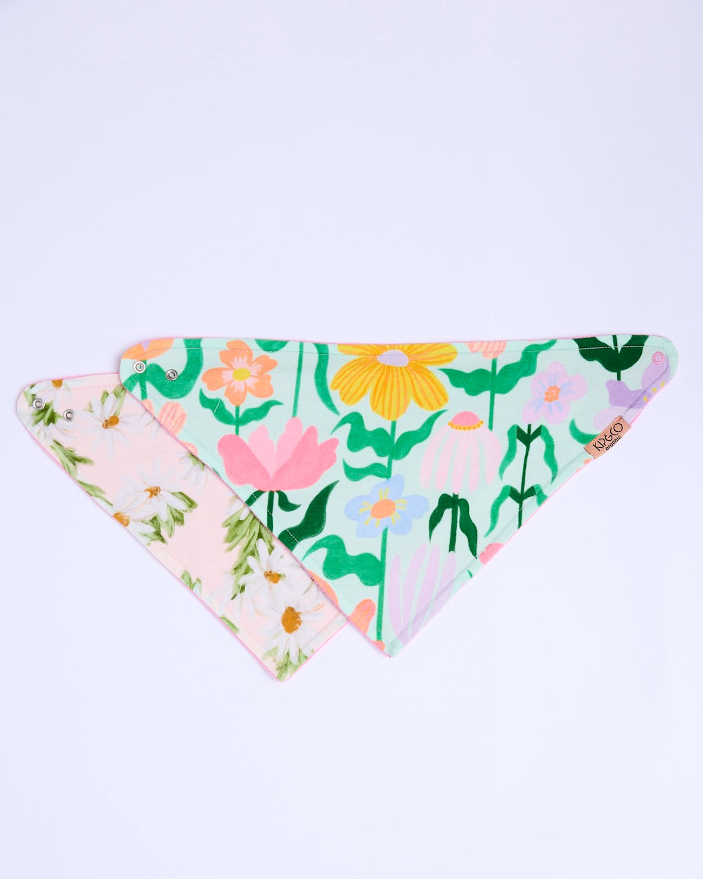 Kip & Co Sweet Flowers Organic Cotton Dribble Bib Set of 2