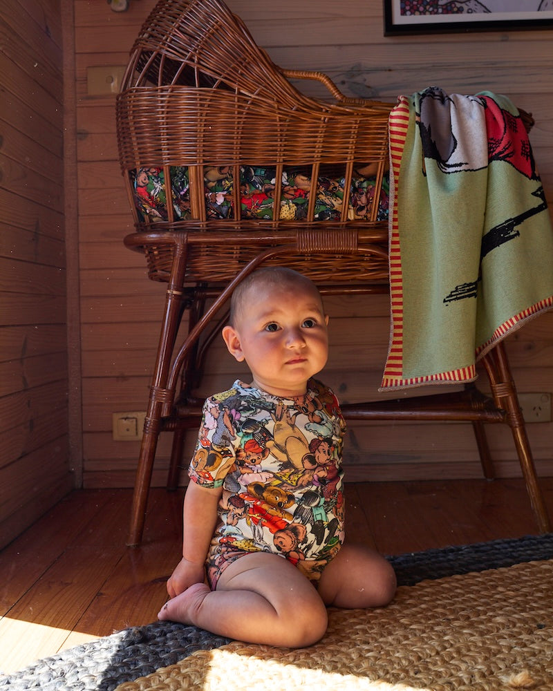 Kip&Co X Blinky Bill Blinky and Friends Short Sleeve Romper