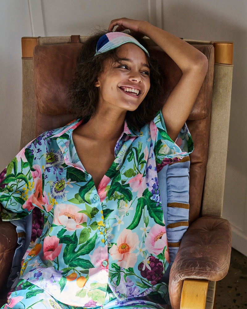 Kip & Co Florida Tartan Velvet Eye Mask