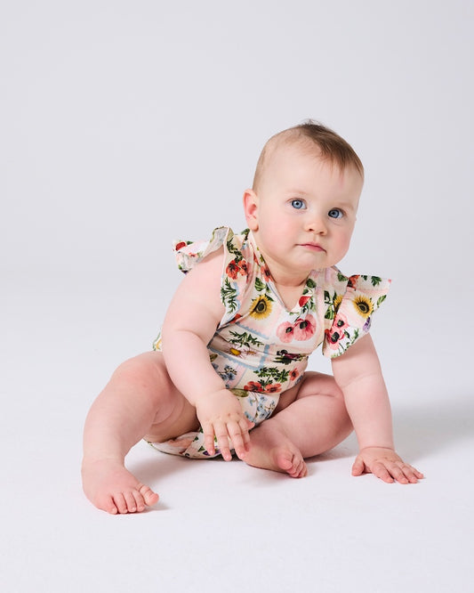 Kip & Co Sweet Life Short Sleeve Frill Romper
