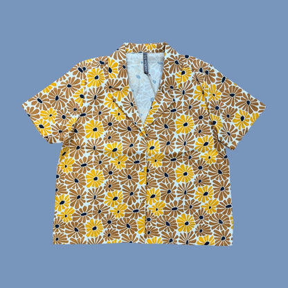 Mata Traders Camp Shirt - Yellow Floral