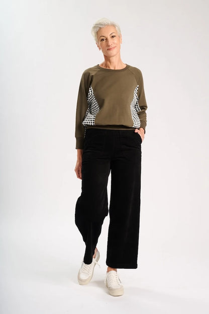 Olga de Polga Peggy Sue Velvet Corduroy Pants - Black
