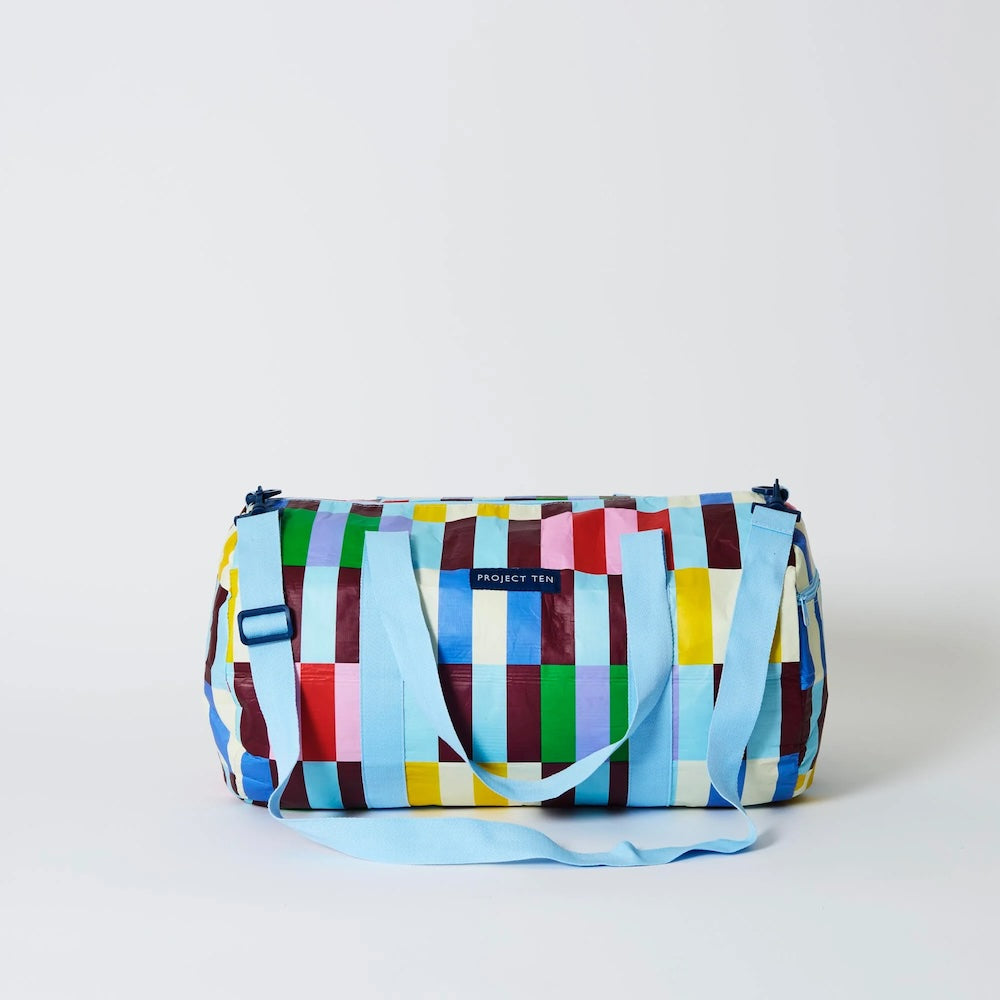 Project Ten Multi Stripe Barrel Bag