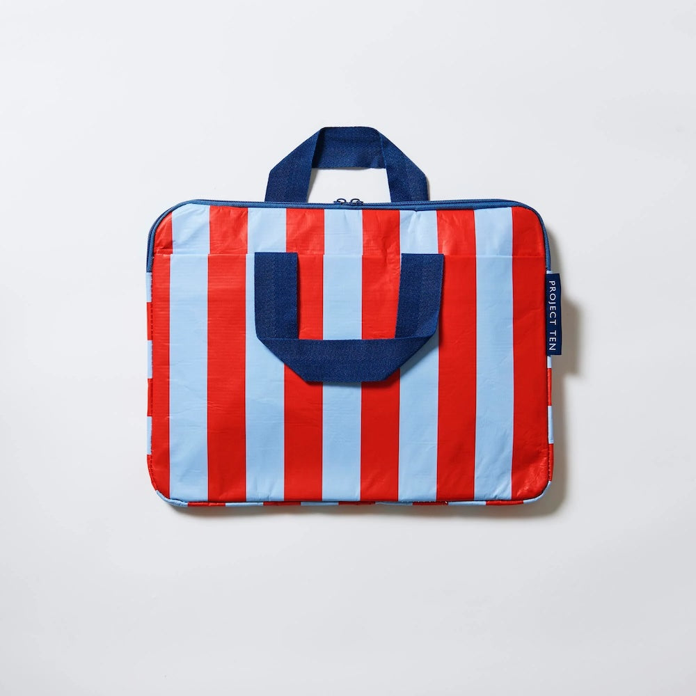 Project Ten Red Blue Stripe Laptop Case