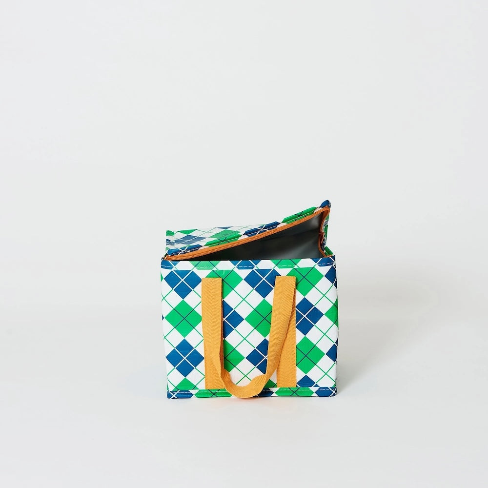 IMPERFECT: Project Ten Argyle Mini Insulated Tote (Lining)