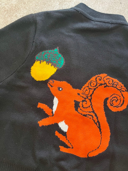 Run and Fly Squirrel Cropped Cardigan