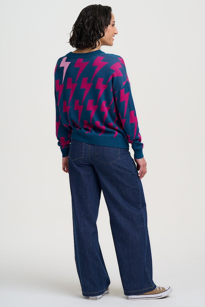 Sugarhill Brighton Andi Jumper - Teal Lightning Pop
