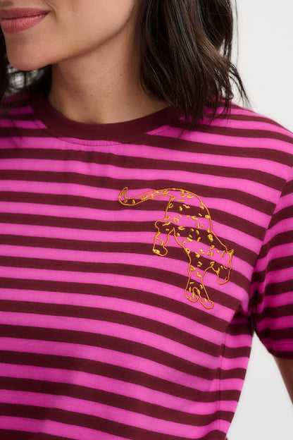 Sugarhill Brighton Maggie Tee - Striped Leopard