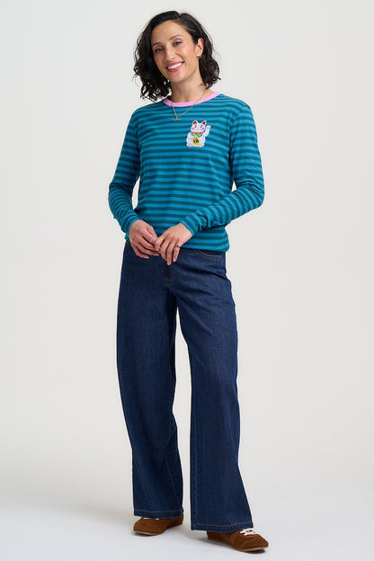 Sugarhill Brighton Brunswick Long Sleeve Tee - Lucky Cat