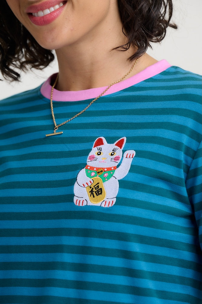 Sugarhill Brighton Brunswick Long Sleeve Tee - Lucky Cat