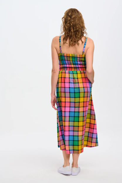 Sugarhill Brighton Denali Midi Shirred Sun Dress - 8