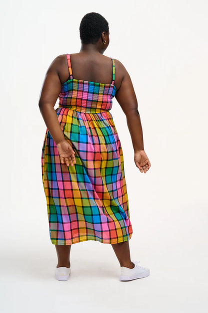 Sugarhill Brighton Denali Midi Shirred Sun Dress - 8