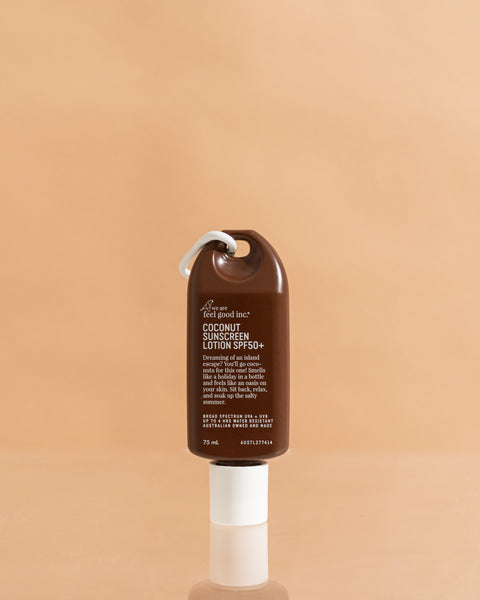 We Are Feel Good Inc Coconut Sunscreen SPF50+ 75ml Traveller Size