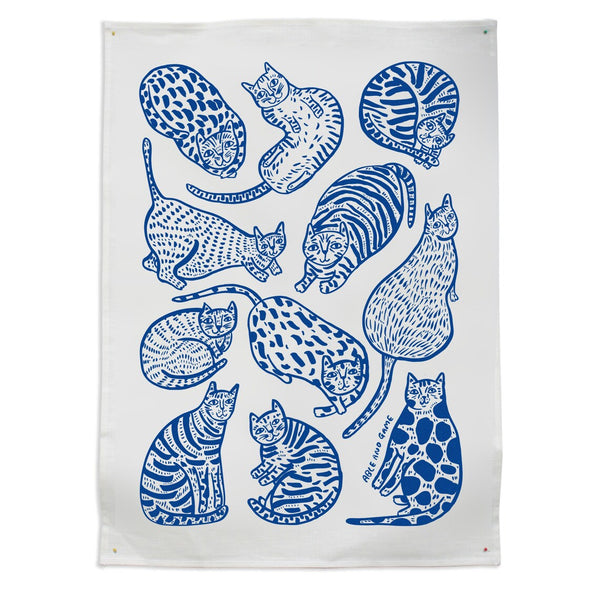 Able & Game 11 Cats Tea Towel