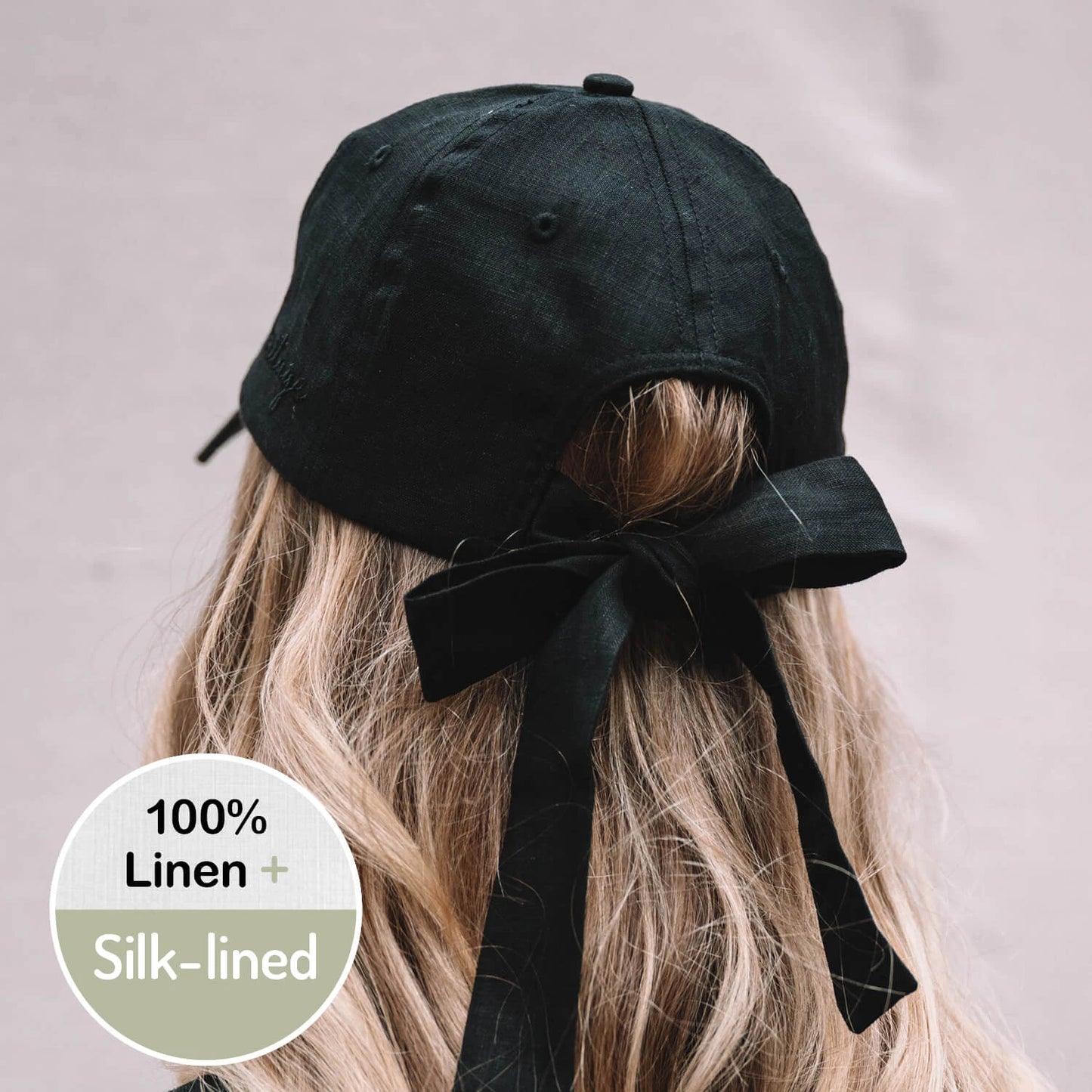 Bedhead Heritage Adult Linen Bow Tie Cap - Ebony