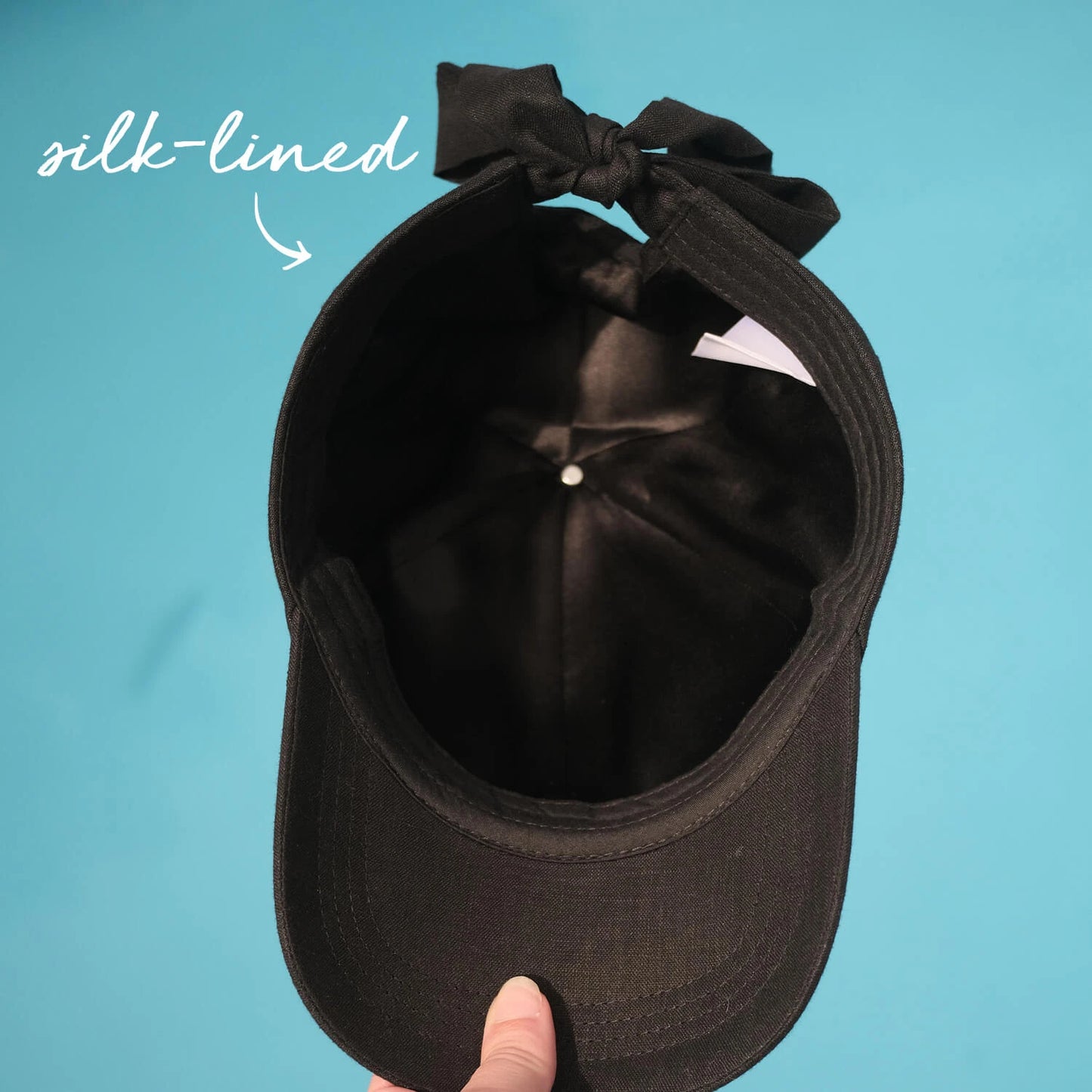 Bedhead Heritage Adult Linen Bow Tie Cap - Ebony