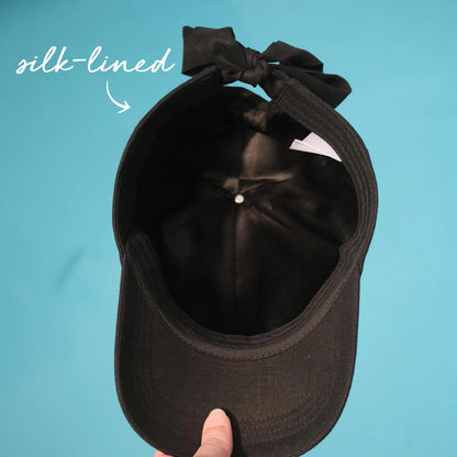 Bedhead Heritage Adult Linen Bow Tie Cap - Ebony