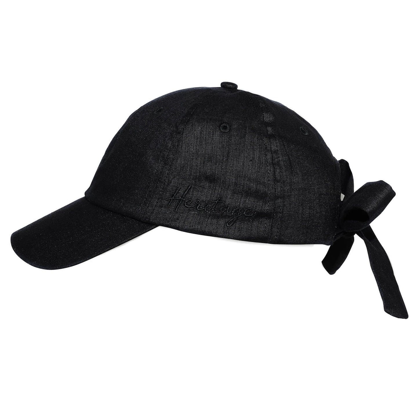 Bedhead Heritage Adult Linen Bow Tie Cap - Ebony