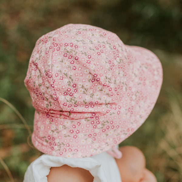 Back view of Bedhead Bridgette Bucket Hat for 1-2 years worn by young model