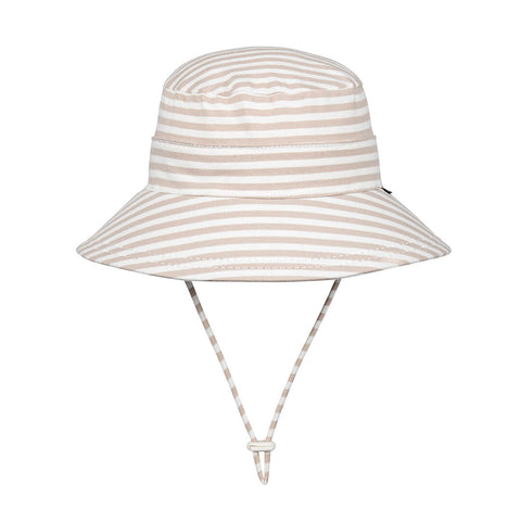 Front of Bedhead Natural Stripe Bucket Hat