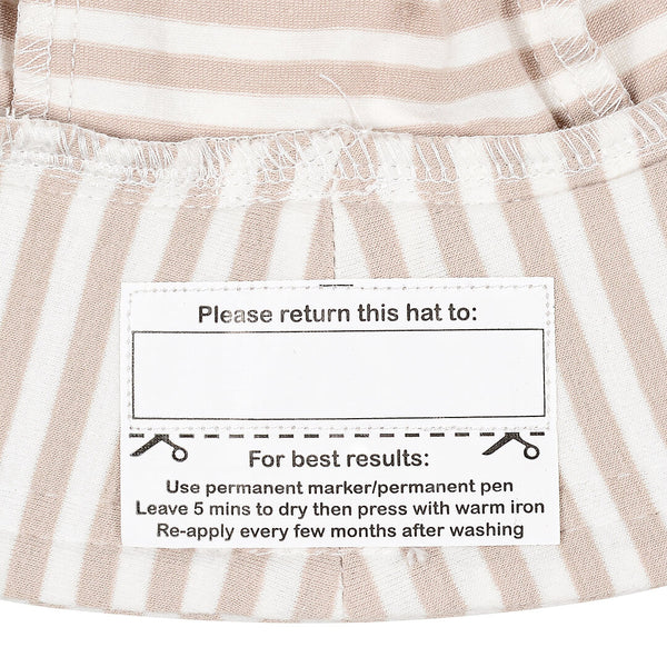 Bedhead Natural Stripe Bucket Hat Return Label