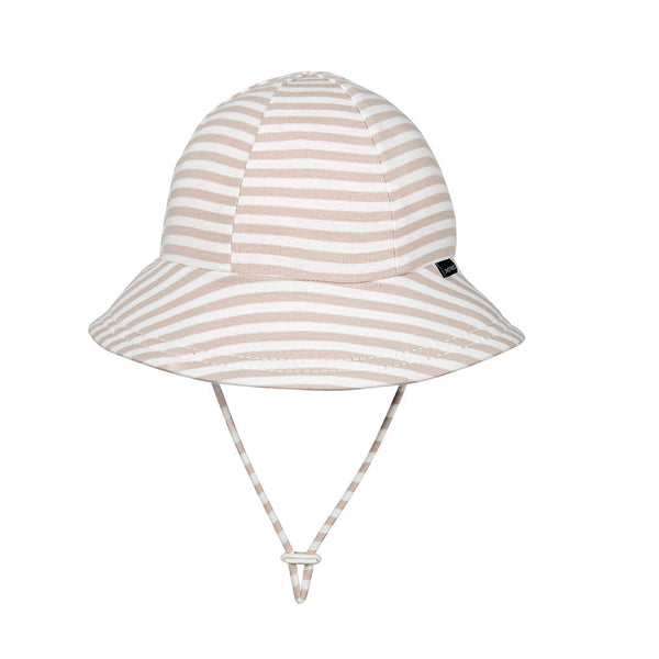 Front of Bedhead Natural Stripe Bucket Hat for 1-2 years