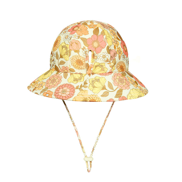 Back of Bedhead Tallulah Swim Bucket Hat featuring the ponytail holder