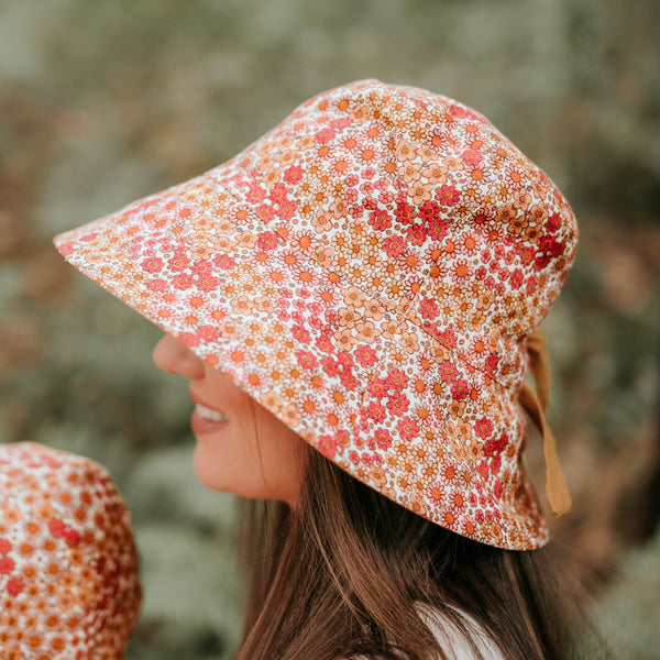 Bedhead Vacationer Reversible Adult Sun Hat - Melody / Maize