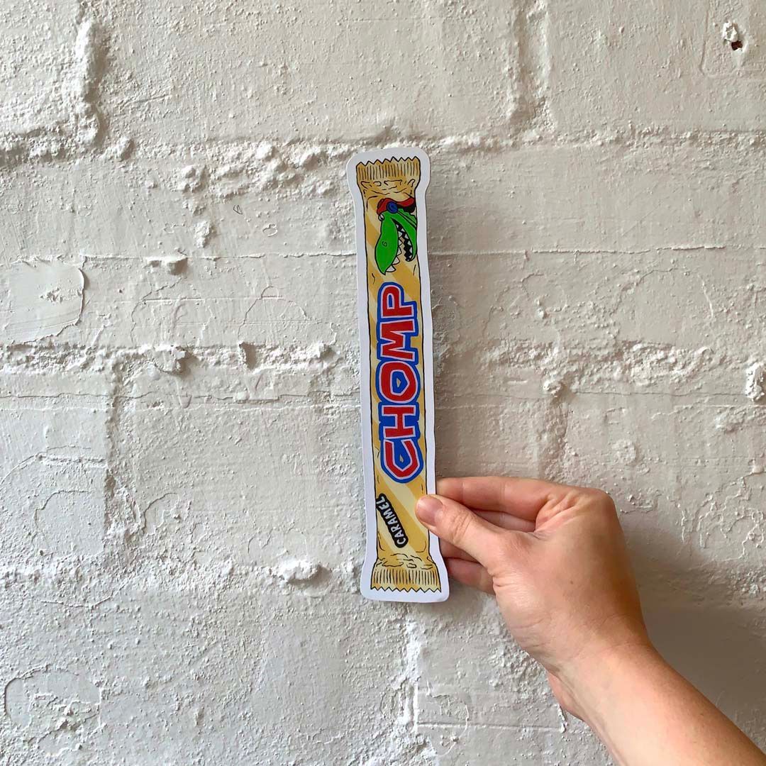 Chomp Bar from Billie Justice Thomson Really Big Magnet Set held in a model's hand