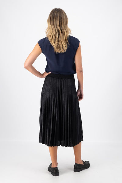 Olga de Polga Champagne Pleat Skirt - Black