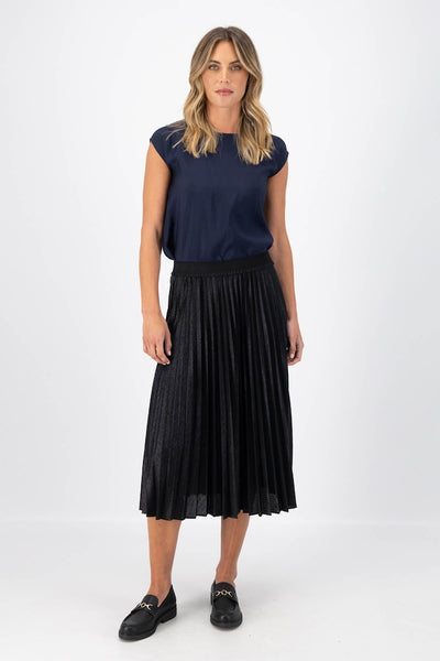 Olga de Polga Champagne Pleat Skirt - Black