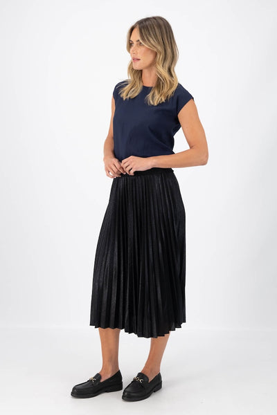 Olga de Polga Champagne Pleat Skirt - Black